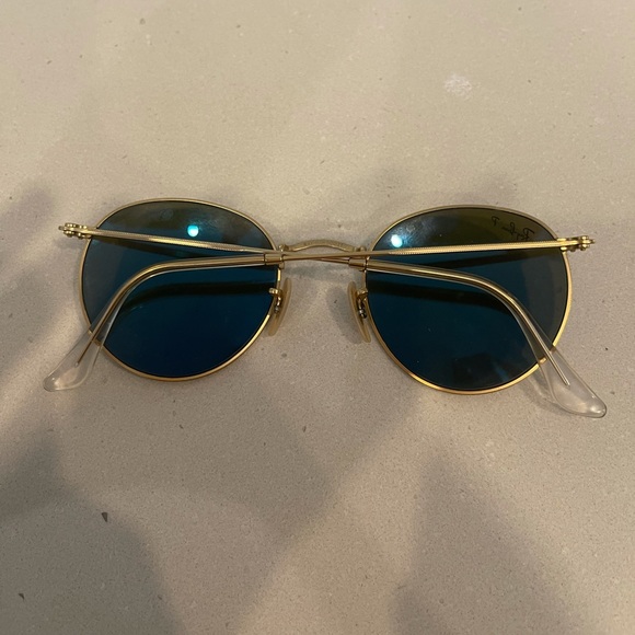 Ray Ban polarized metallic blue sunglasses main image 5
